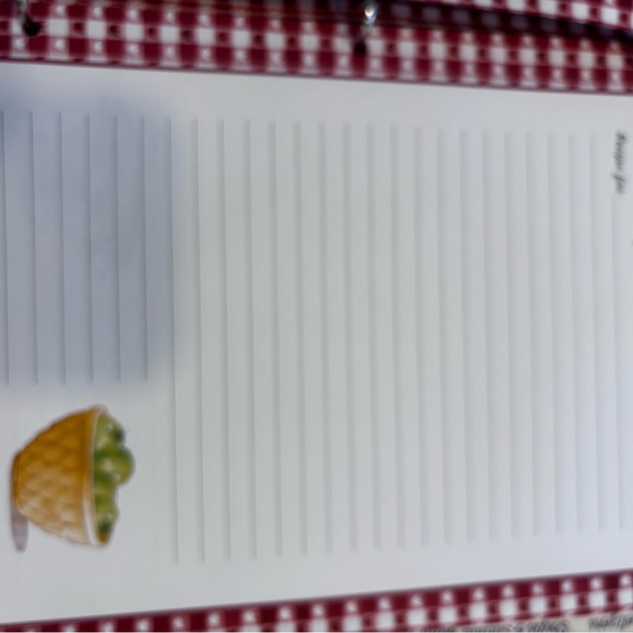 Betty Crocker Recipe Keeper From The Heart 3 Ring Binder Red Gingham Never used - Picture 5 of 9